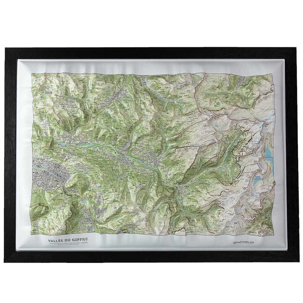 Carte en relief Chaîne des Aravis