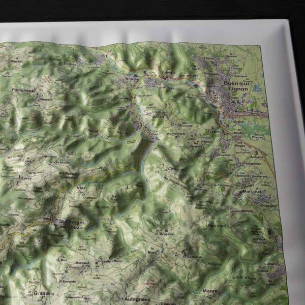 Image de détails de la carte en relief du Haut Forez : Boën-sur-Lignon