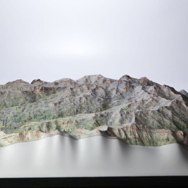 Carte en relief Les 3 Vallées, vue sur les crêtes