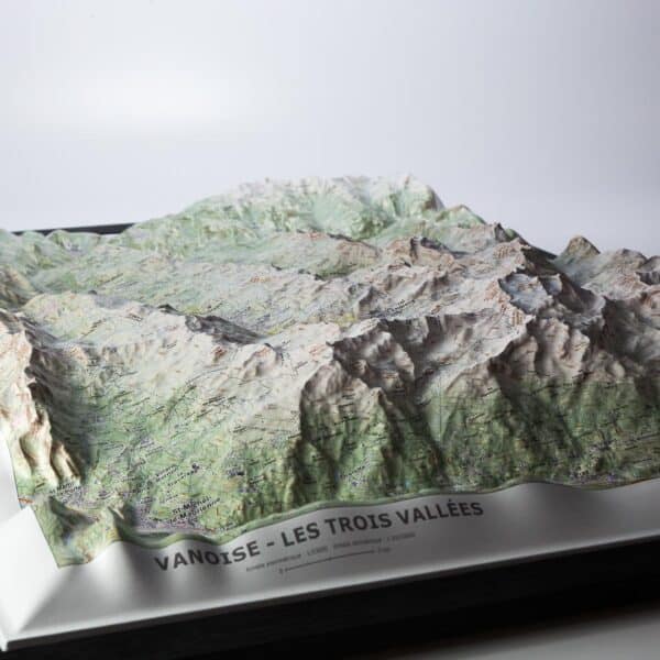 Carte en relief Les 3 Vallées été : Titre