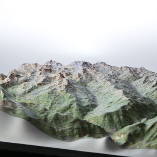 Les 3 Vallées en relief en perspective