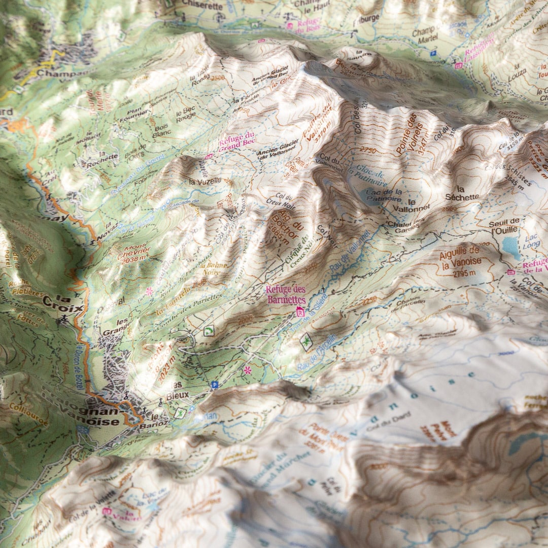 Pralognan-la-Vanoise et ses envions en relief