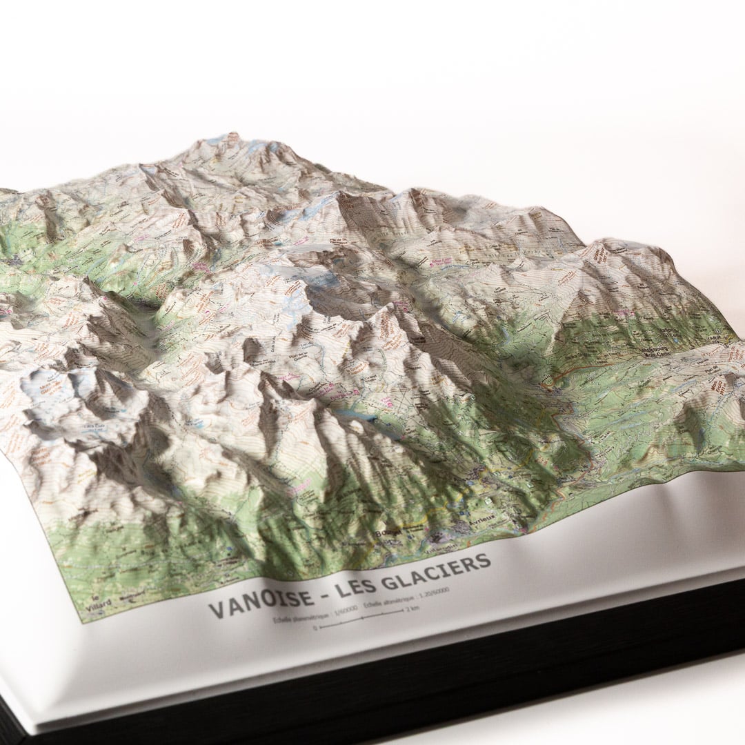Image de détails de la carte relief - Vanoise Les Glaciers : Titre